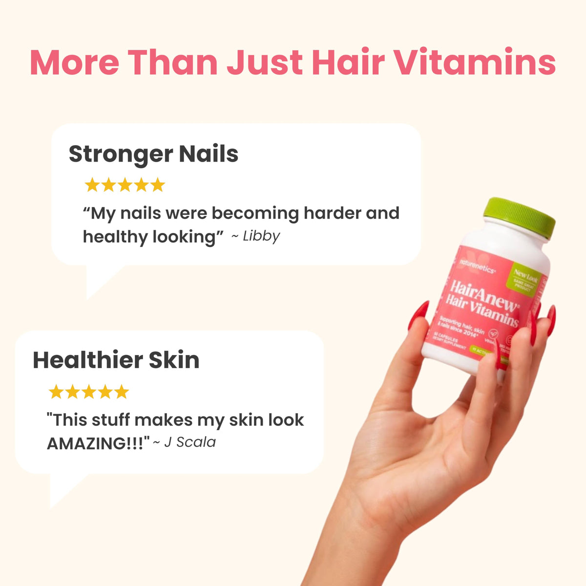 Hair Growth Vitamins for Women & Men - 5000mcg Biotin, 11 Ingredients
