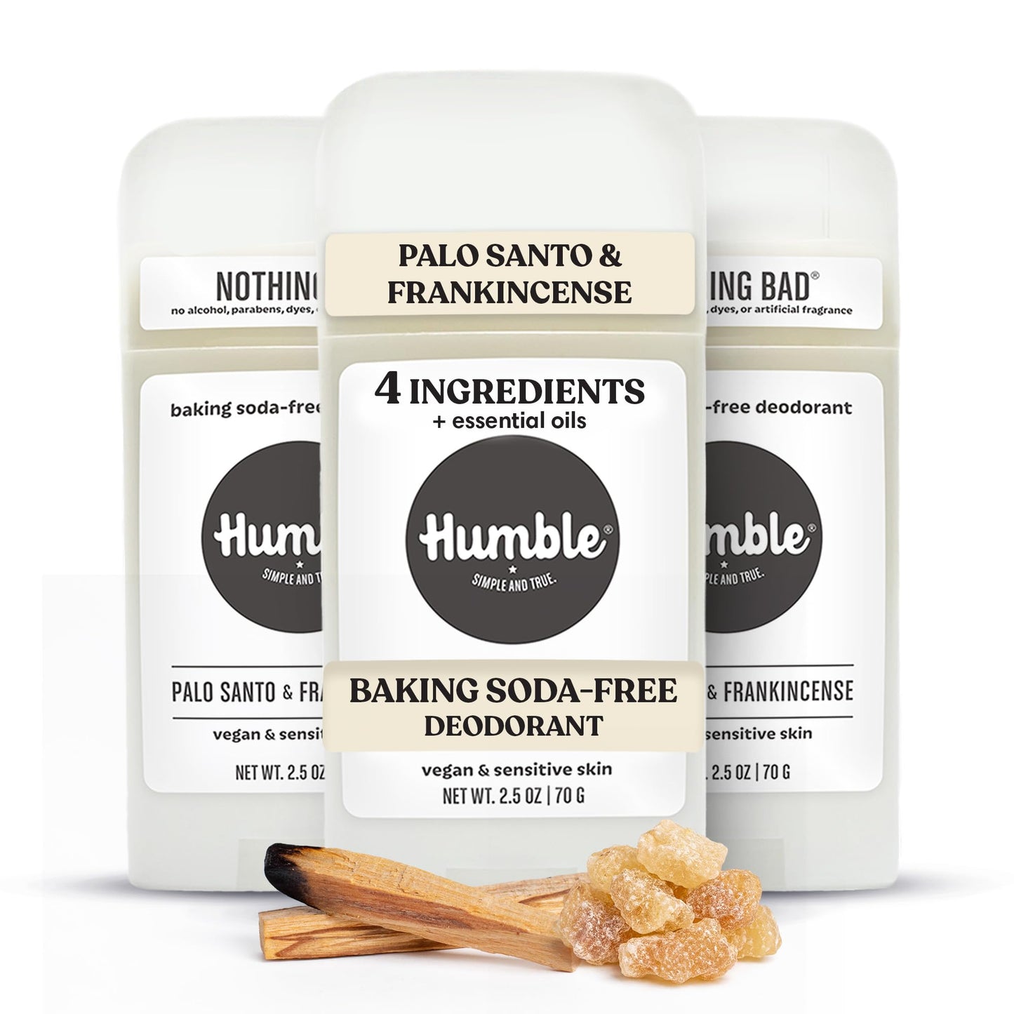 Humble Aluminum-Free Deodorant for Women & Men, Palo Santo & Frankincense - Baking Soda-Free Deodorant Stick for Sensitive Skin with Essential Oils Beauty and Personal Care HUMBLE SIMPLE AND TRUE.