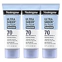 Neutrogena Ultra Sheer Dry-Touch Sunscreen For Face & Body, SPF 70 Broad Spectrum UVA/UVB Protection, Lightweight Water Resistant & Non-Greasy, Travel Beauty & Personal Care Neutrogena