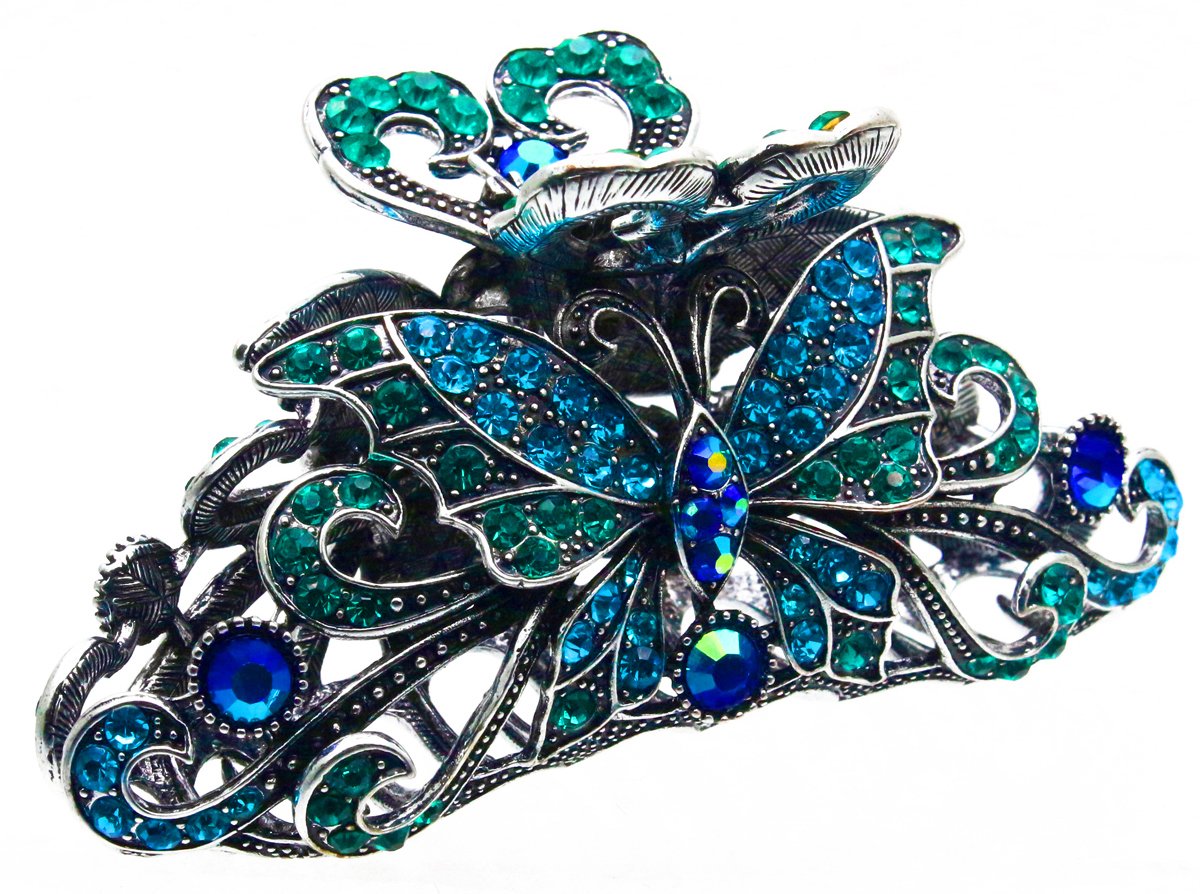 Fashion & Lifestyle Large Metal Alloy Hair Claw Jaw Clip for Women and Girls - Pretty Strong Clamp Non-Slip Barrette Hair Updo Grip Bath Accessories Beauty & Personal Care Fashion & Lifestyle