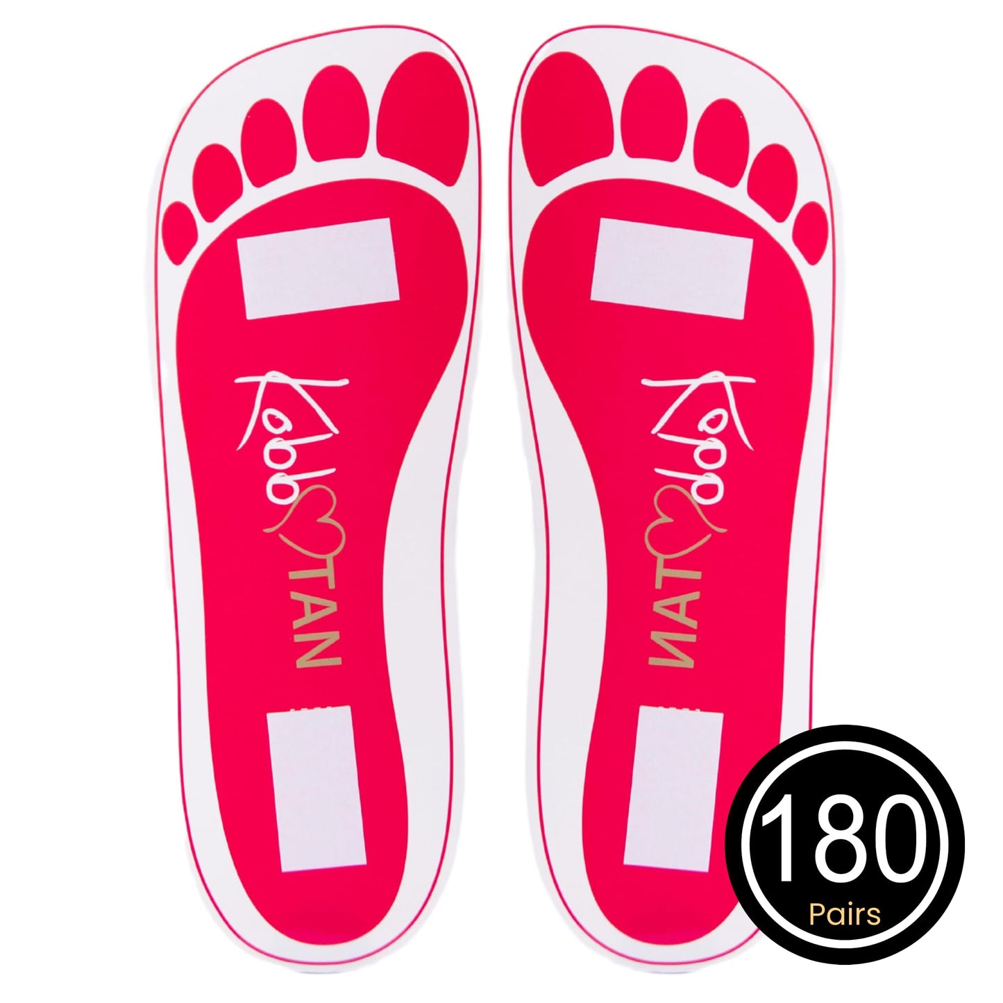 180 Pairs(360feets)Spray Tan Feet Pads Disposable & Economic Pink Feet pads for Spray tanning,Use in Tanning booth,Sunless Tanning at Home or Beauty Beauty & Personal Care KOBBTAN