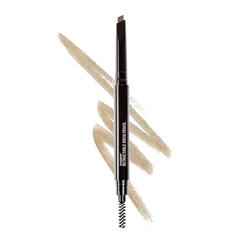 wet n wild Ultimate Eyebrow Retractable Definer Pencil, Taupe, Dual-Sided Brow Brush, Fine Tip, Shapes, Defines, Fills Brow Makeup Beauty & Personal Care wet n wild