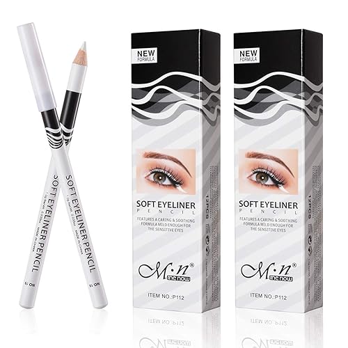 Fashionwu White Eyeliner Pencil Professional Highlighter Eye Liner Pen Soft Strokes Waterproof Long-Lasting Eyeshadow Eye Silkworm Brighten Pencil Beauty & Personal Care Fashionwu