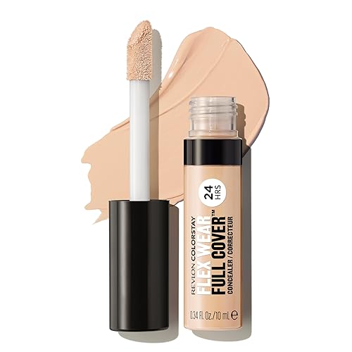 Revlon ColorStay Flex Wear, Full Cover Non-Creasing Concealer, Infused with Hyaluronic Acid & Vitamin E, Flexible Longwear, 015 Light, 0.34 Fl Oz Beauty & Personal Care REVLON