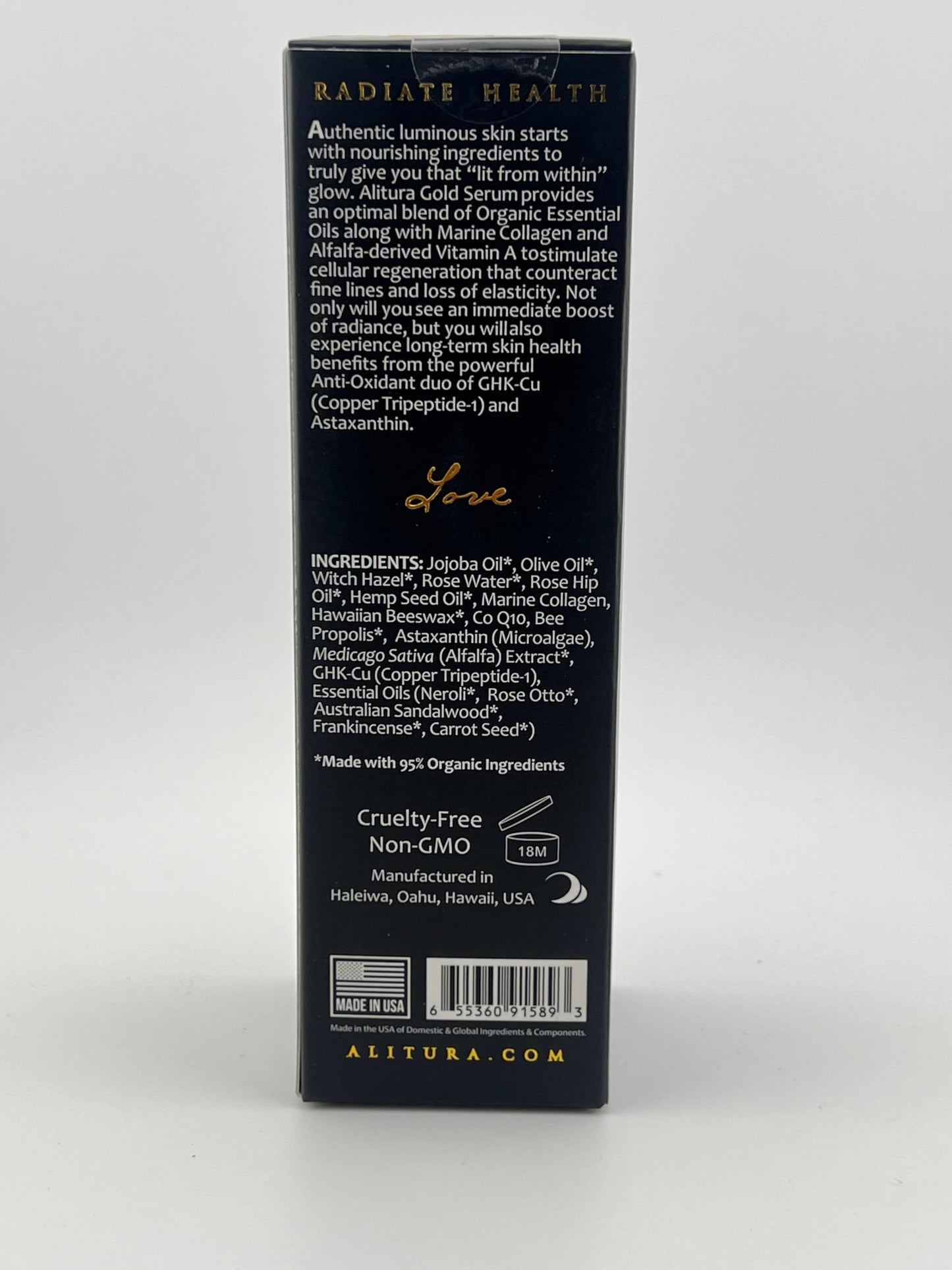 Alitura Gold Serum - Hydrating & Nourishing Facial Serum with Botanicals & Peptides - For a Radiant-Looking Complexion - 100ml Beauty & Personal Care Alitura