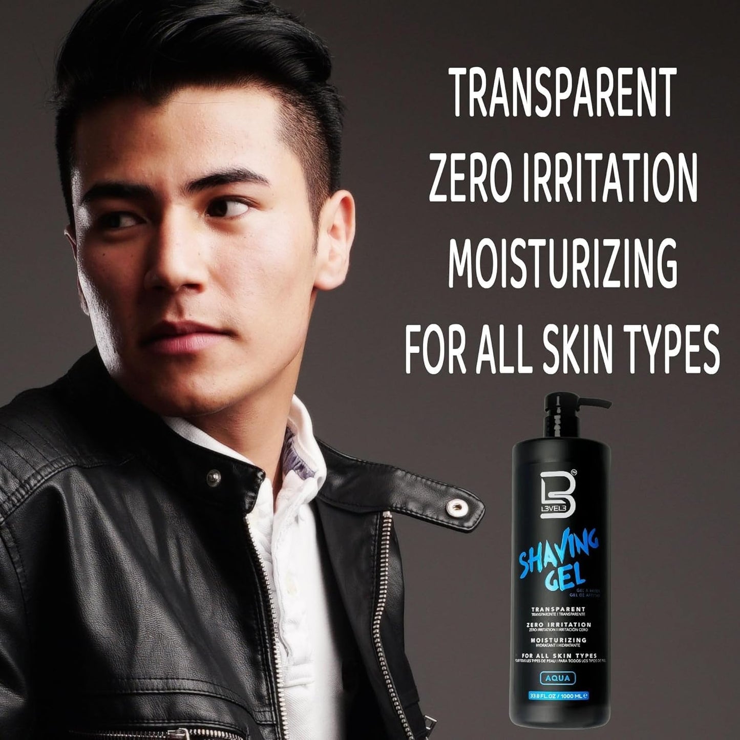 L3 - Level 3 Shaving Gel - Straight Razor Shave Gel - Non-Irritating - Refreshing Smell - No Hot Towel Necessary - Level Three Razor Gel (Aqua Beauty and Personal Care L3