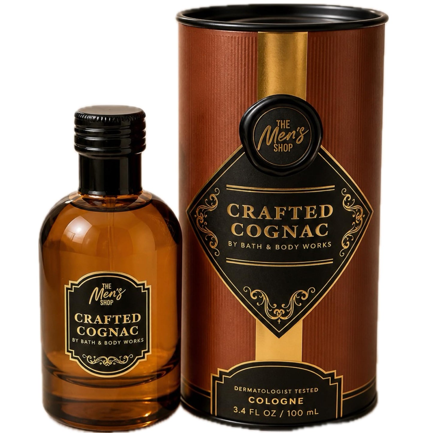 Bath & Body Works Crafted Cognac Cologne 3.4 oz - Warm Spiced Citrus & Tonka Men’s Fragrance Beauty & Personal Care Bath & Body Works