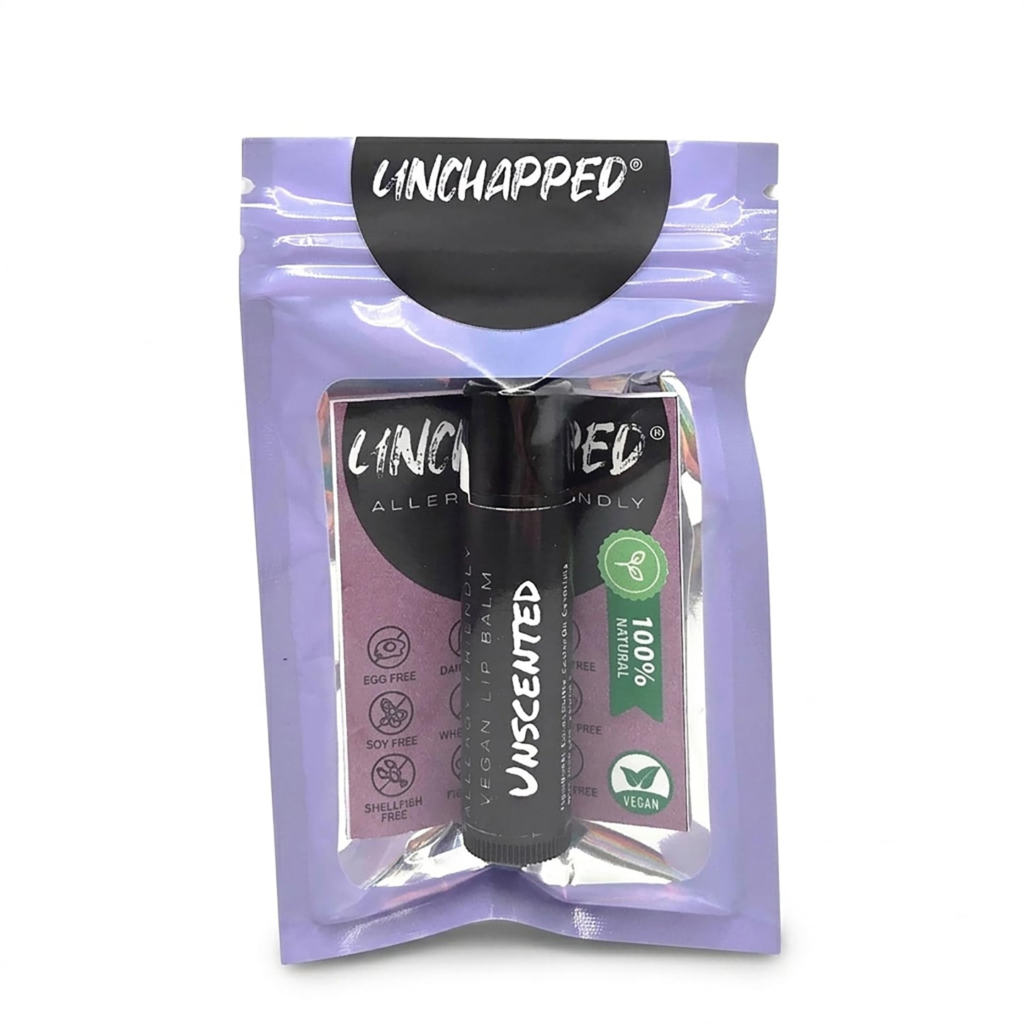 UNCHAPPED Vegan Lip Balm - All Natural and Free of Beeswax, Soy, Nut, and Top 9 Food Allergens (Unflavored) Beauty and Personal Care UNCHAPPED