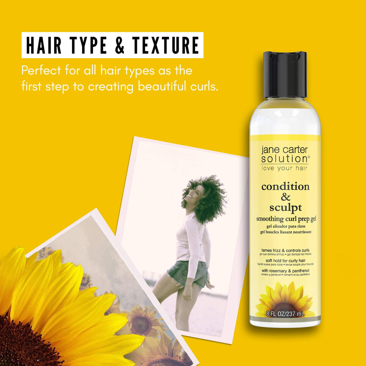 JANE CARTER SOLUTION Condition & Sculpt Smoothing Curl Prep Gel (8oz) - Soft Hold, Smoothing, Moisturizing Beauty & Personal Care Jane Carter Solution