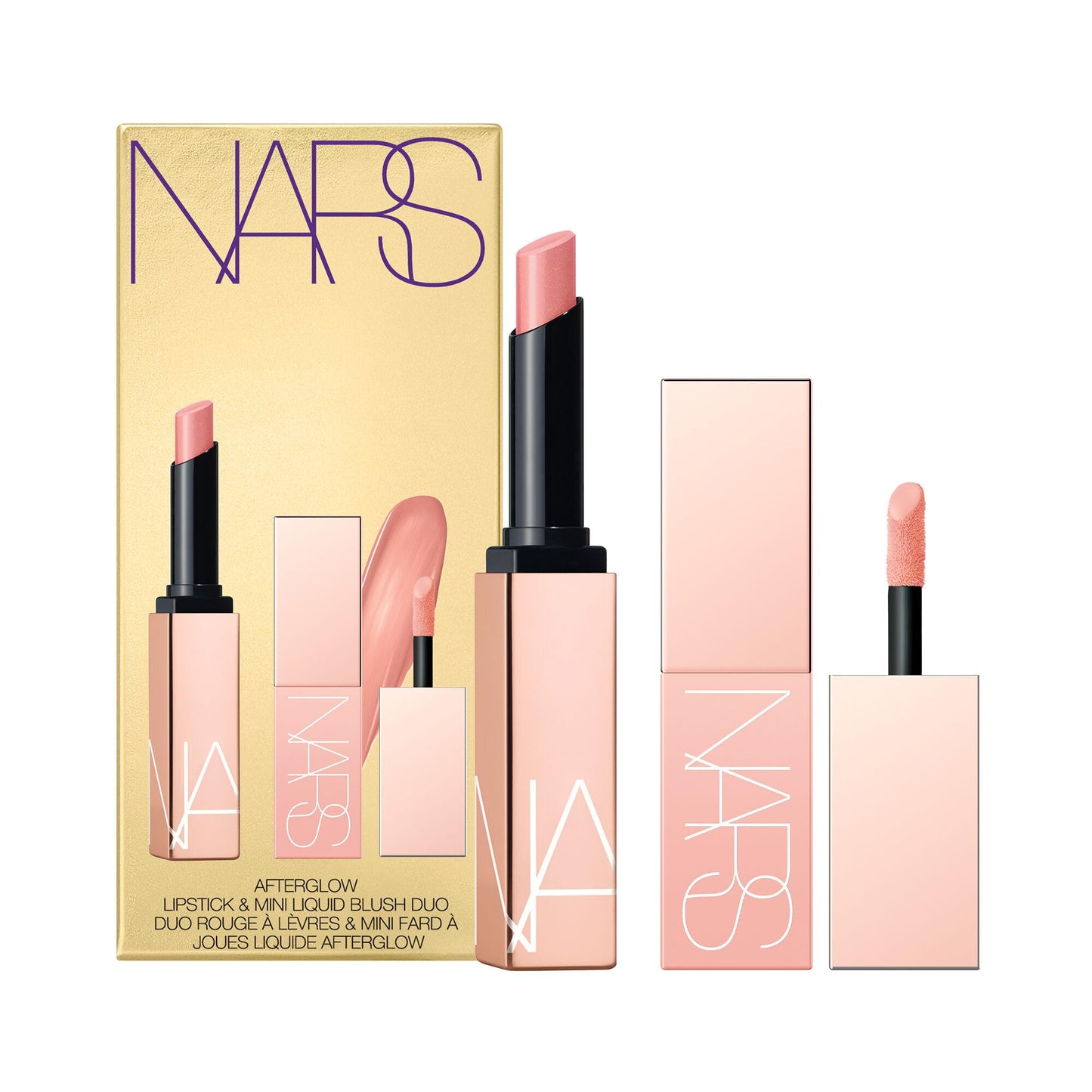 NARS Afterglow Lipstick & Mini Liquid Blush Duo, Orgasm/Sex Appeal, 2 Piece Set Beauty & Personal Care NARS