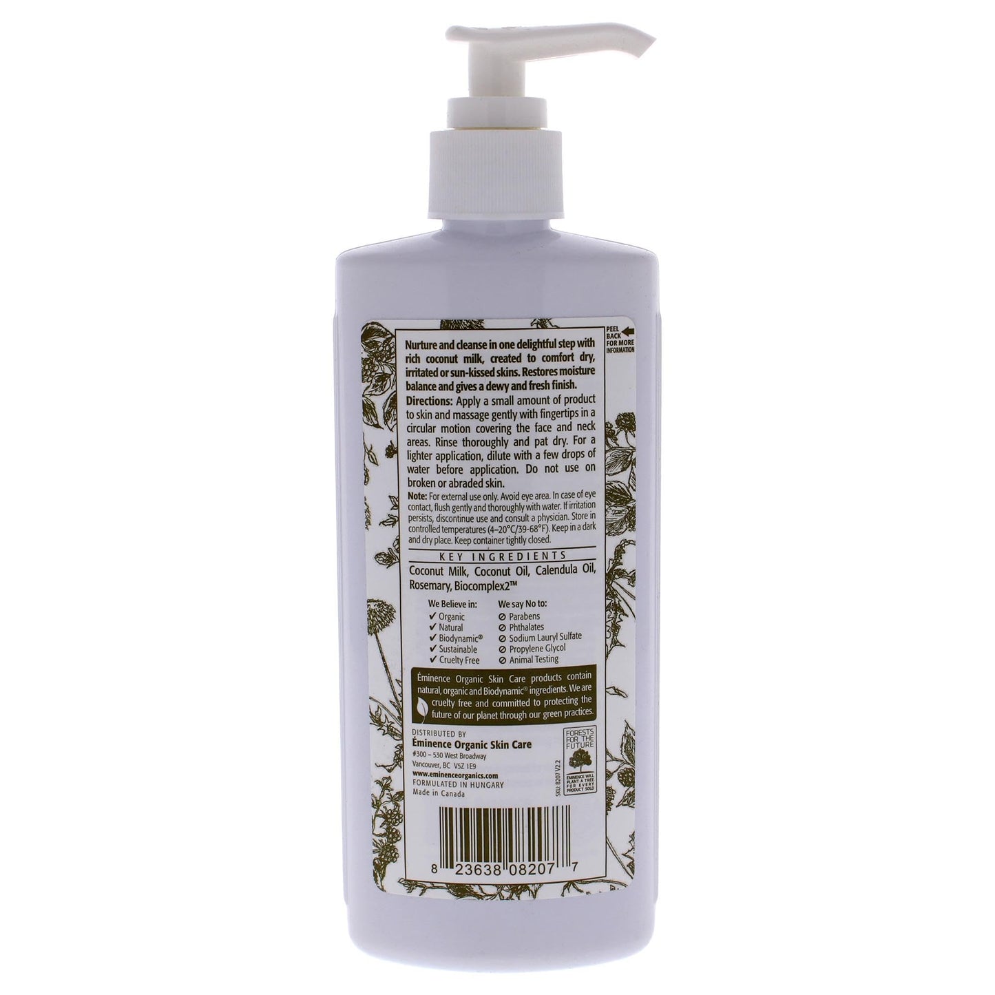 Eminence Coconut Milk Cleanser for Unisex - 8.4 oz Cleanser Beauty & Personal Care Eminence