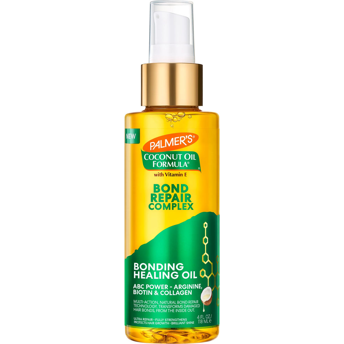 Palmer's Amino Bonding Complex Hair Oil, Healing Treatment with Coconut Oil & Vitamin E, Heat Protectant, Anti Frizz, Adds Shine, Strengthens &