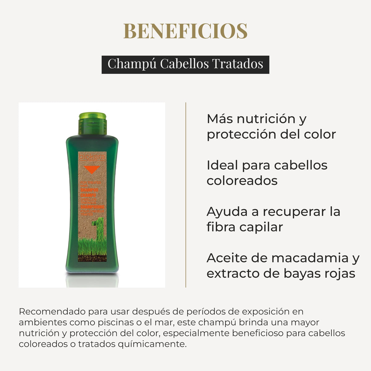 Salerm Biokera Natura Treated Hair Shampoo with Macadamia Oil and Red Berry Extract, 10.8 Ounce