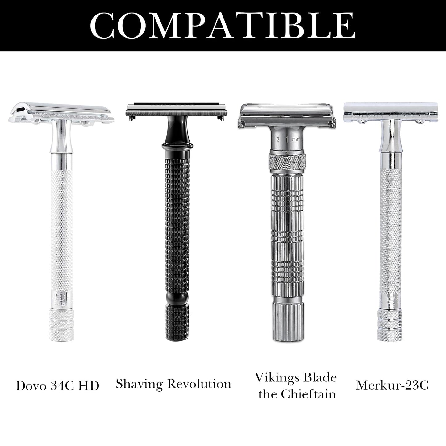Linkidea 4 Pack Safety Razor Head Protector Cover, Portable Double Edge Shaving Travel Guard, Secure Shaver Accessories, Compatible with Most Razors Beauty and Personal Care Linkidea