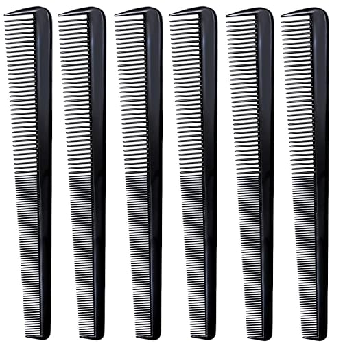 LUXXII (6 Count) 7.5" Barber Hair Comb Beard & Mustache Pocket Combs for Men's Hair Beard Mustache and Sideburns Beauty & Personal Care LUXXII