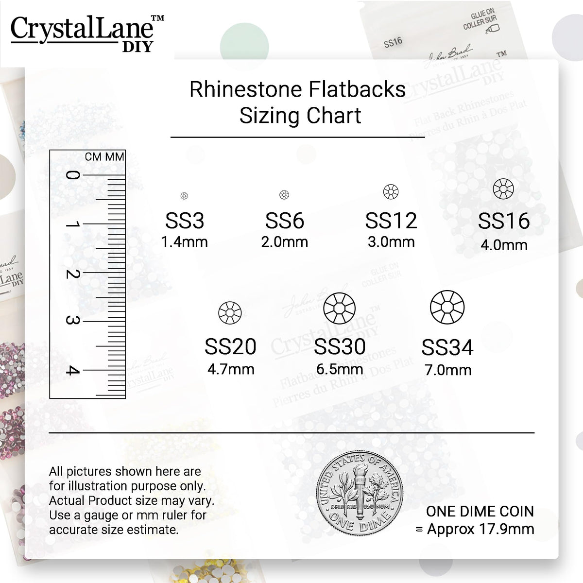 Crystal Lane DIY Flat Back Hotfix Rhinestones, ss16 (4mm), Sapphire 1440pcs