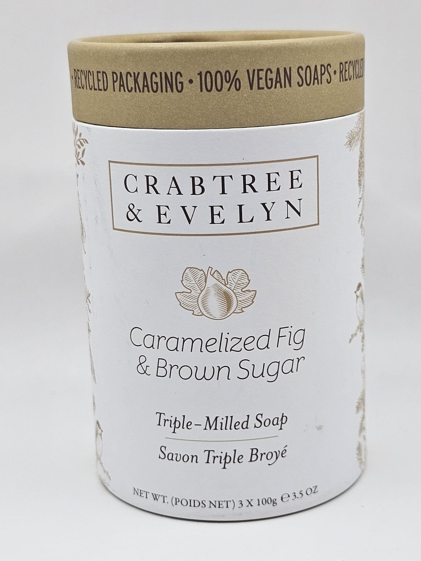 Crabtree & Evelyn Caramelized Fig & Brown Sugar Triple-Milled Soap, 3 Bars, 3.5 Oz Ea. Beauty & Personal Care Crabtree & Evelyn