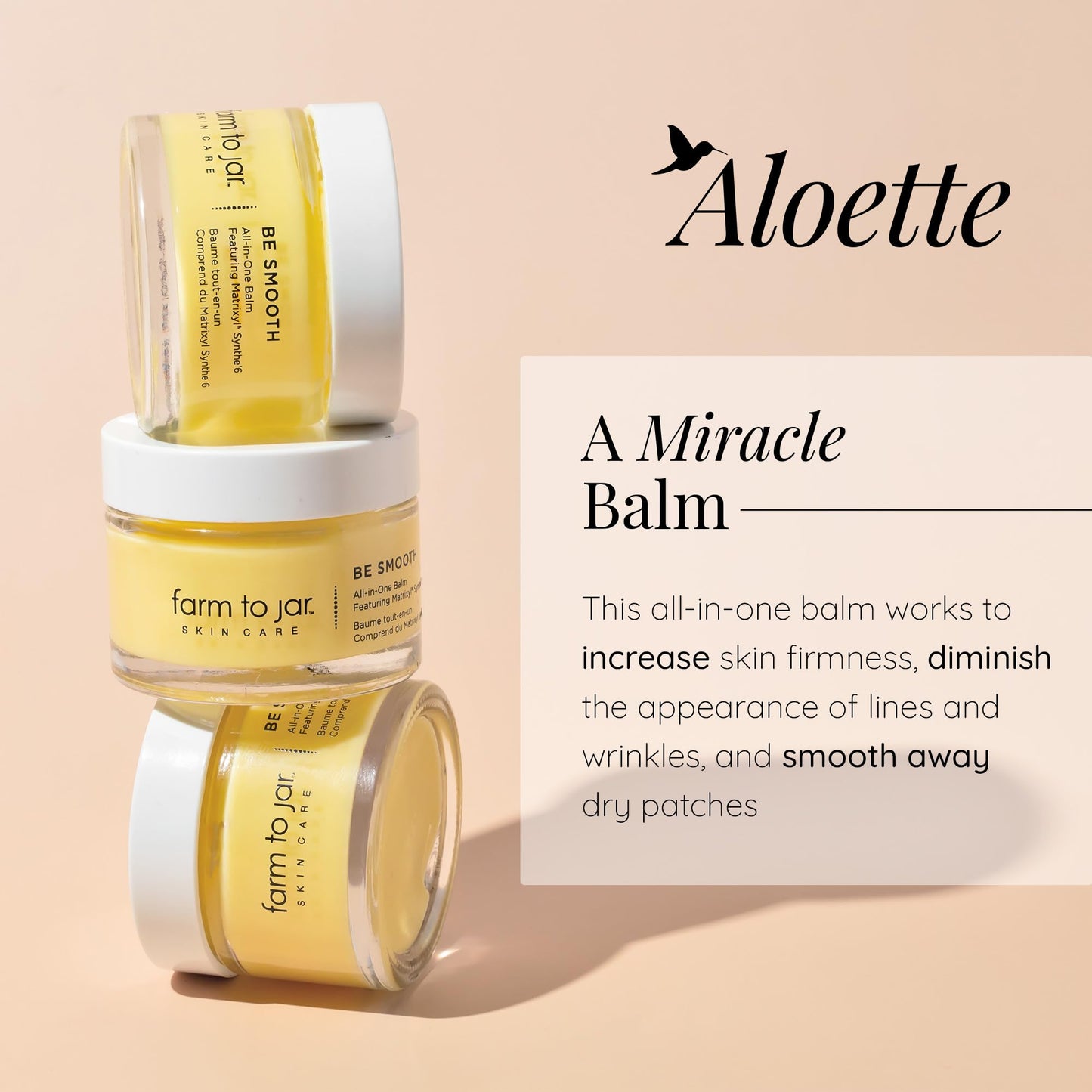 Aloette Be Smooth All-In-One Balm Body Cream for Women & Men - Body Moisturizer for Dry Skin, Fine Lines & Wrinkles - Skin Cream with Essential Oils Beauty & Personal Care Aloette