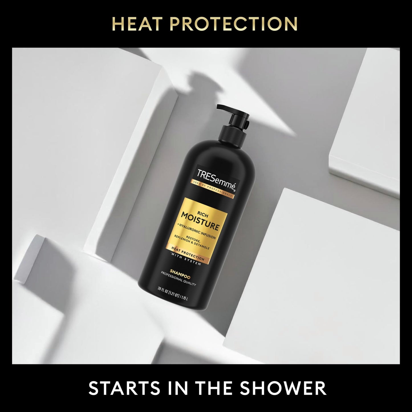 TRESemmé Rich Moisture Hydrating Shampoo with Pump for Dry Hair Formulated With Pro Style Technology 39 Fl Oz Beauty & Personal Care TRESemmé