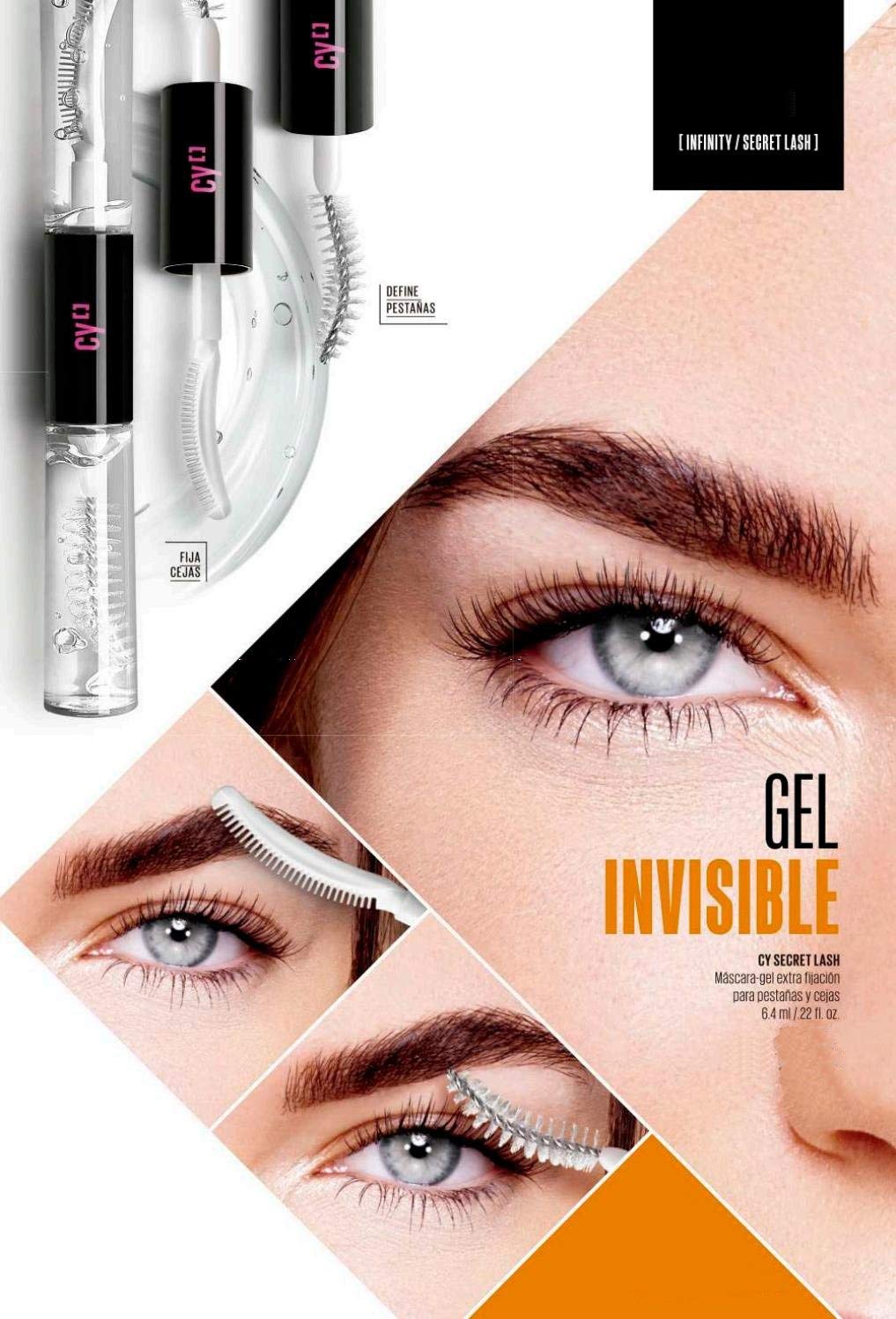 Cyzone Cy Secret Lash Gel Mascara for Eyelashes and Brows, Separate and Define Eyelashes and Gently Brush the Eyebrows.20 oz Beauty & Personal Care Cyzone L'Bel