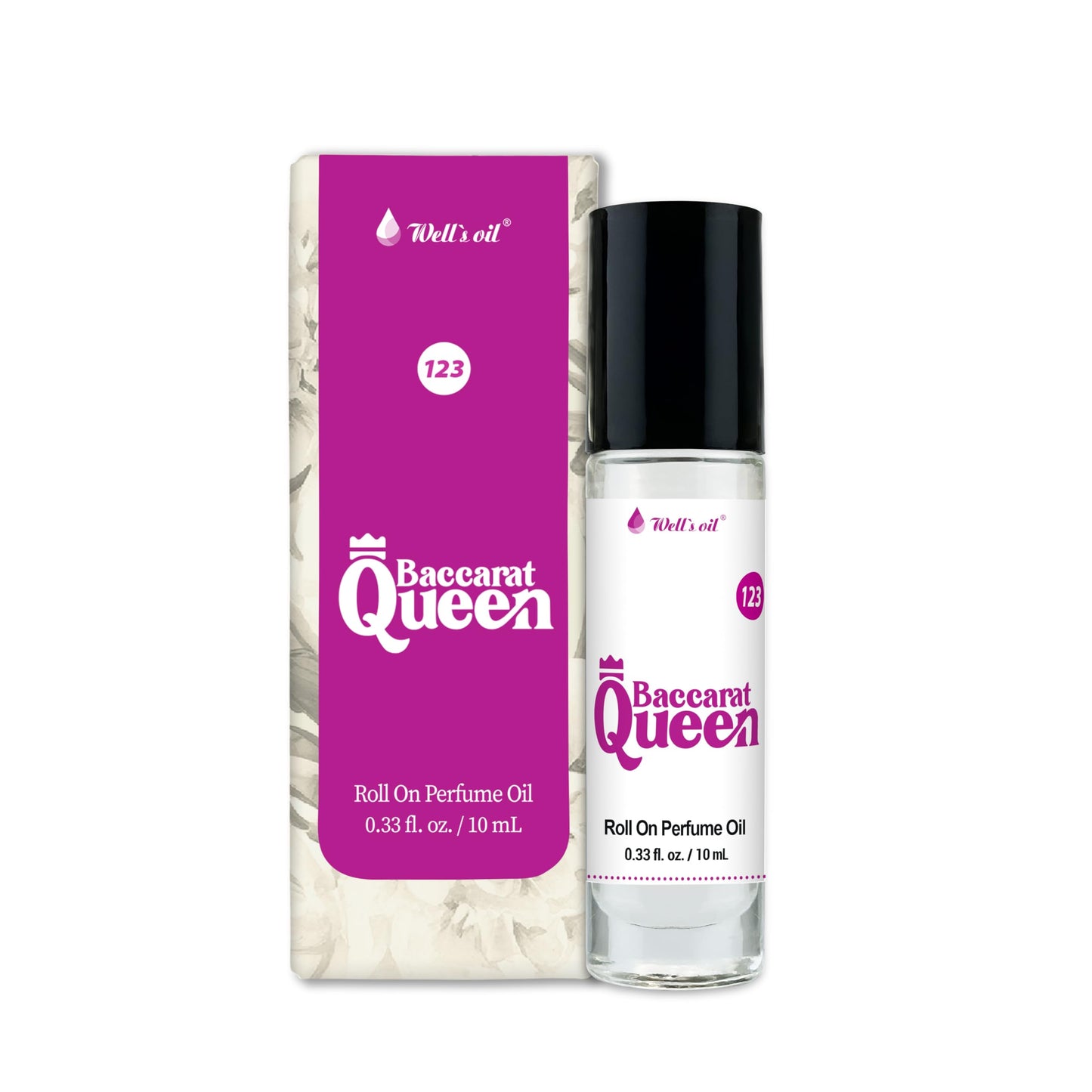 Well's Oil Roll-On Perfume Oil (Bacarat Queen) | Long-Lasting | Paraben-Free | 0.33 Fl Oz / 10 ml Beauty & Personal Care Well's Oil