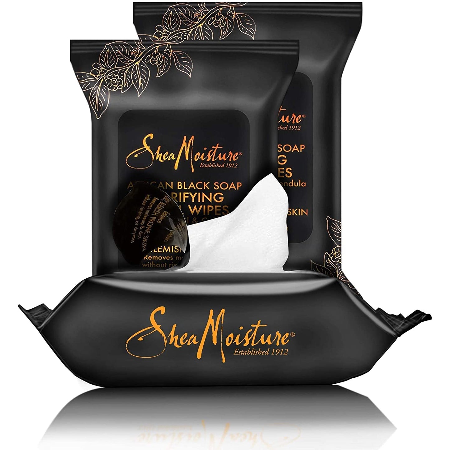 Shea Moisture Makeup Remover Face Wipes, African Black Soap, With Tea Tree Oil & Calendula, Removes Makeup & Dirt to Clarify Oily Blemish Prone Skin Beauty & Personal Care Shea Moisture