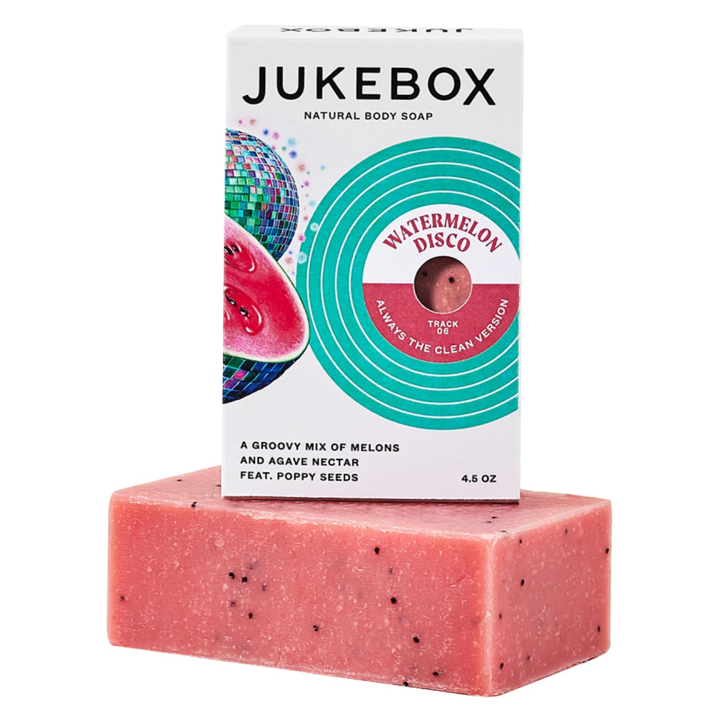JUKEBOX Soap, Watermelon Disco, Natural Bar Soap for Women, Cold Process, Heavy Scrub, Bath Soap,No Harmful Ingredients, All Skin Types Beauty & Personal Care JUKEBOX