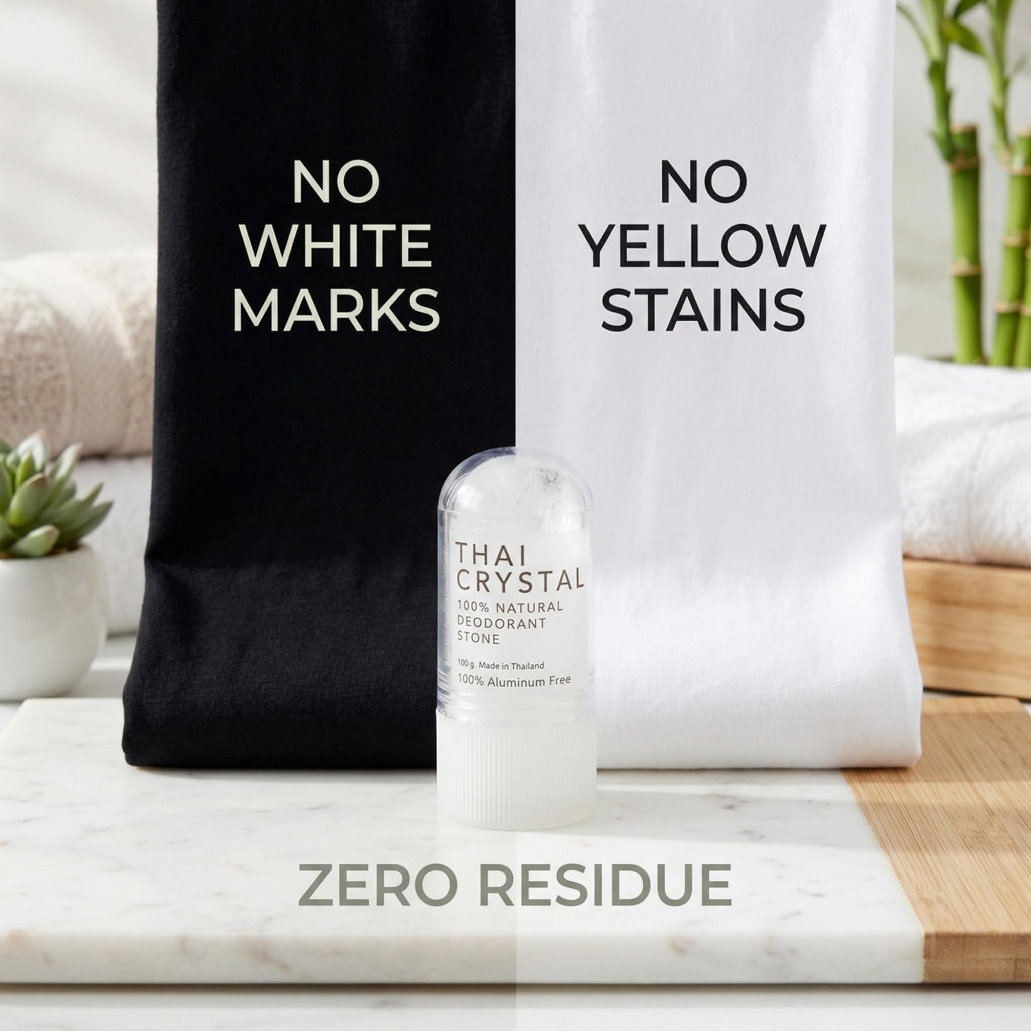 All-Natural Mineral Deodorant Stick Set of 2- Non Aluminium Thai Crystal Stone for Lasting Odor Control, Unisex, By Verve CULTURE Beauty and Personal Care Verve CULTURE