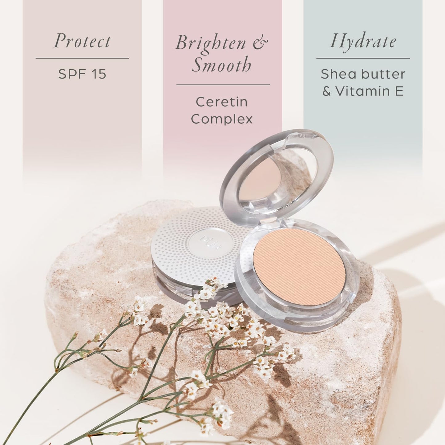 PUR Beauty 4-in-1 Pressed Mineral Makeup Powder Foundation with SPF 15 - Concealer & Finishing Compact Pressed Powder for Face - Buildable Medium Beauty & Personal Care PÜR MINERALS