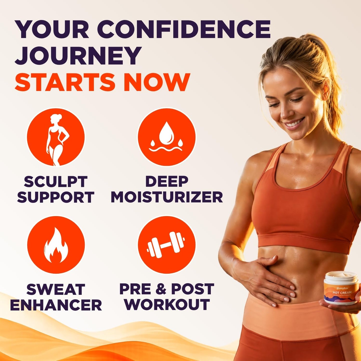 Hot Firming Lotion Sweat Enhancer - Skin Tightening Cream for Stomach Fat and Cellulite - Sweat Cream for Better Workout Results - Long Lasting Beauty and Personal Care Maple Holistics