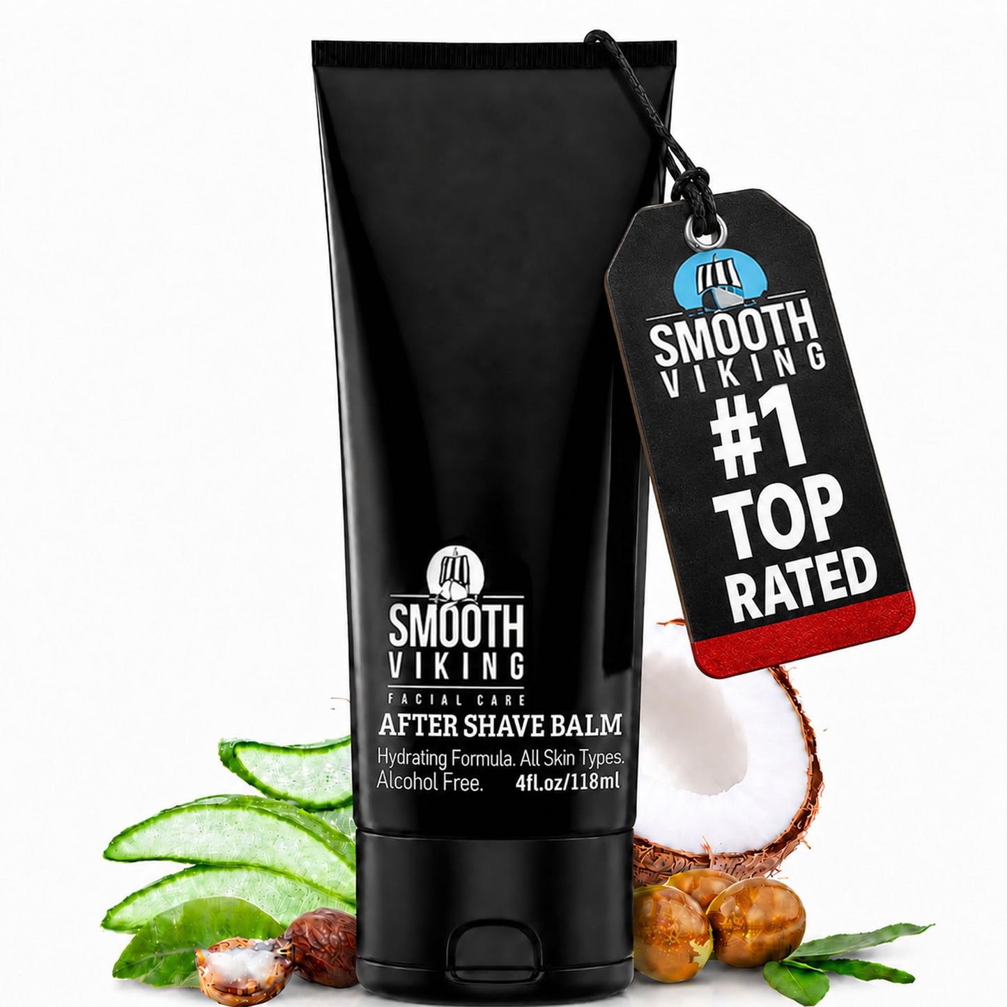 Smooth Viking Beard Care After Shave Balm For Men, Alcohol Free Mave Balm with Spiced Black Pepper Scents, Aftershave For Men, Soothing, Moisturizing Beauty and Personal Care SMOOTH VIKING BEARD CARE