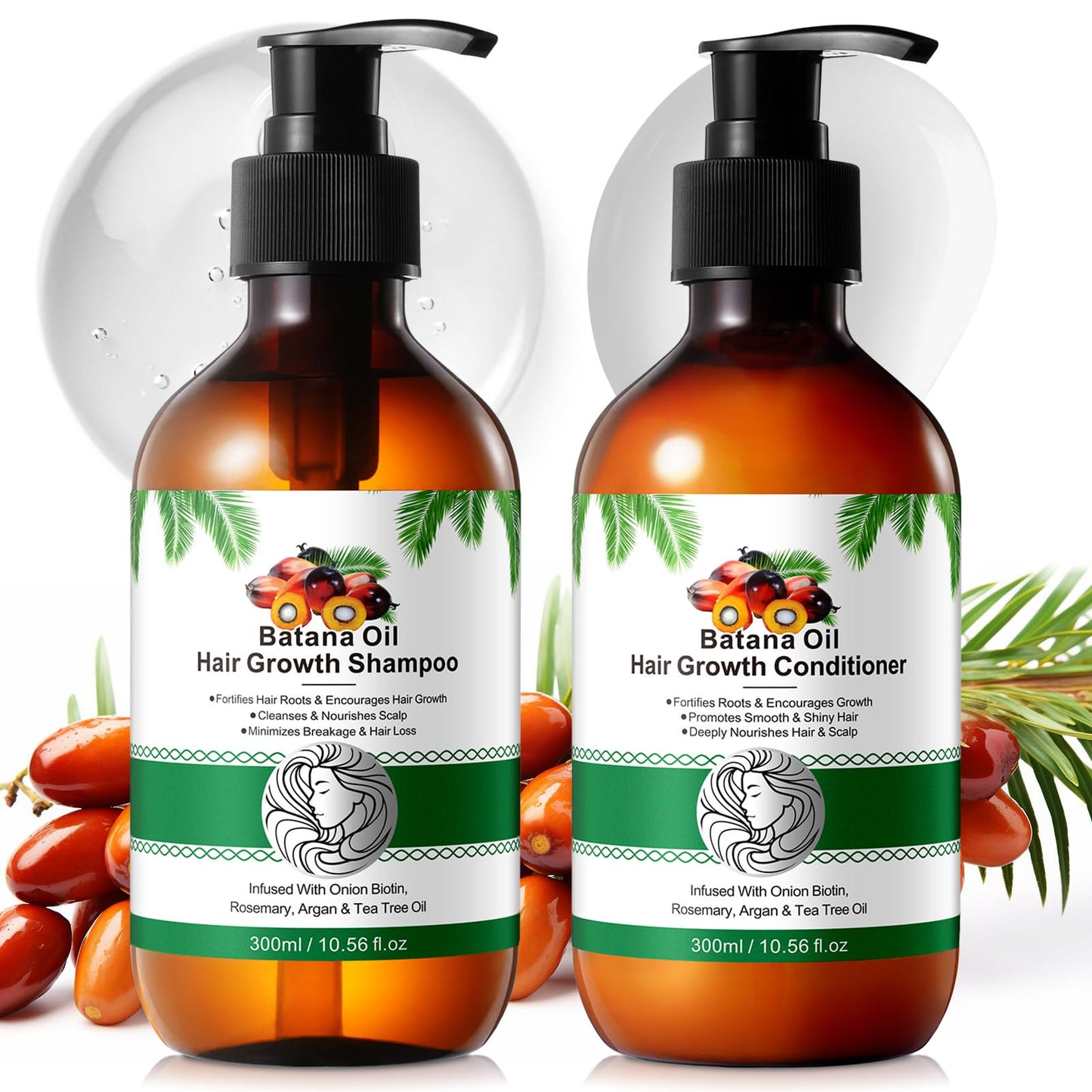 Batana Oil Shampoo and Conditioner Set - Thickening Hair Products for Women and Men with Raw Organic Batana Oil for Hair Growth - Paraben and Silicone Beauty & Personal Care O.SECERT