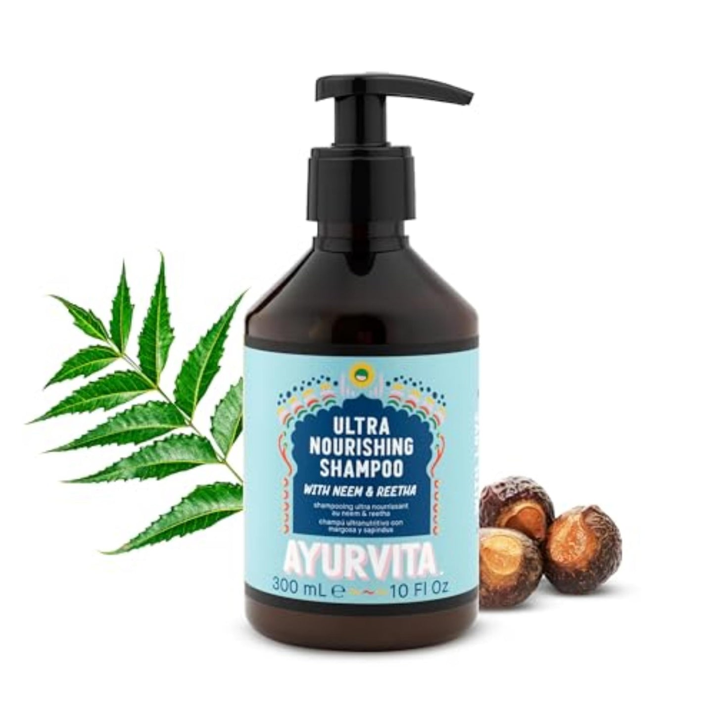 AyurVita Shampoo - Daily Nourishing Shampoo - Neem and Reetha Infused - Suitable For All Hair Types - Moisturizing, Strengthening & Lightweight Beauty & Personal Care AyurVita