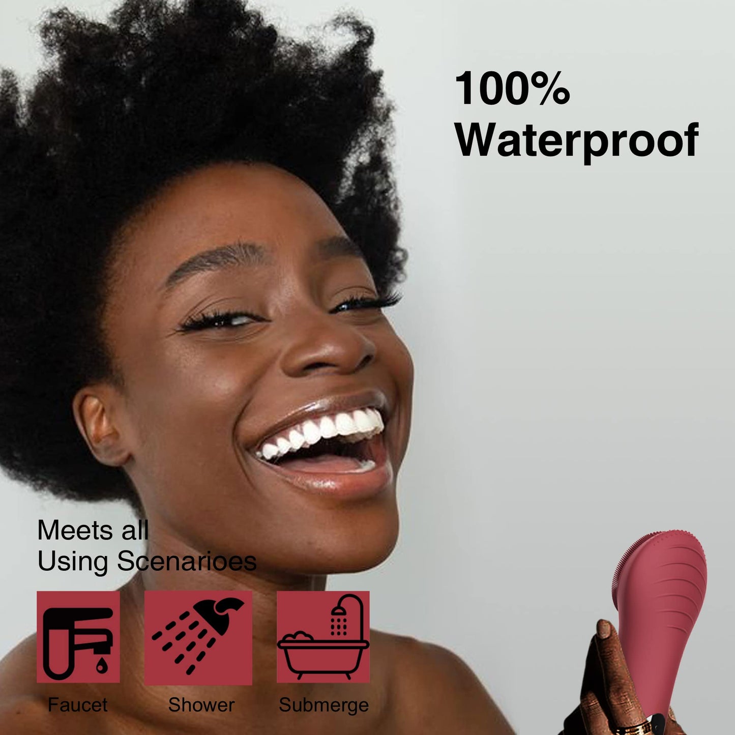 Face Scrubber, NågraCoola CLIE Facial Cleansing Brush, Waterproof and Rechargeable Face Scrub Brush for Men & Women, Cleansing Beauty & Personal Care NågraCoola