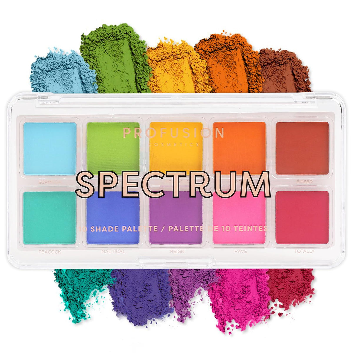 Profusion Cosmetics 10 Shade Eyeshadow Palette - High Pigmented Multi-Finish Colors, Vegan & Cruelty-Free, Create Stunning Looks On-the-Go -