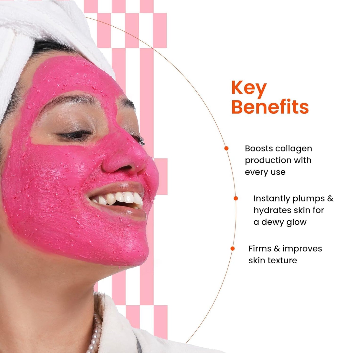 FoxTale Cherry-Collagen Whipped Clay Mask | Vegan Collagen + Glycolic Acid + PHA + Cherry Beads | Hydrates, Plumps & Firms Skin | Detoxifies Pores Beauty & Personal Care FoxTale