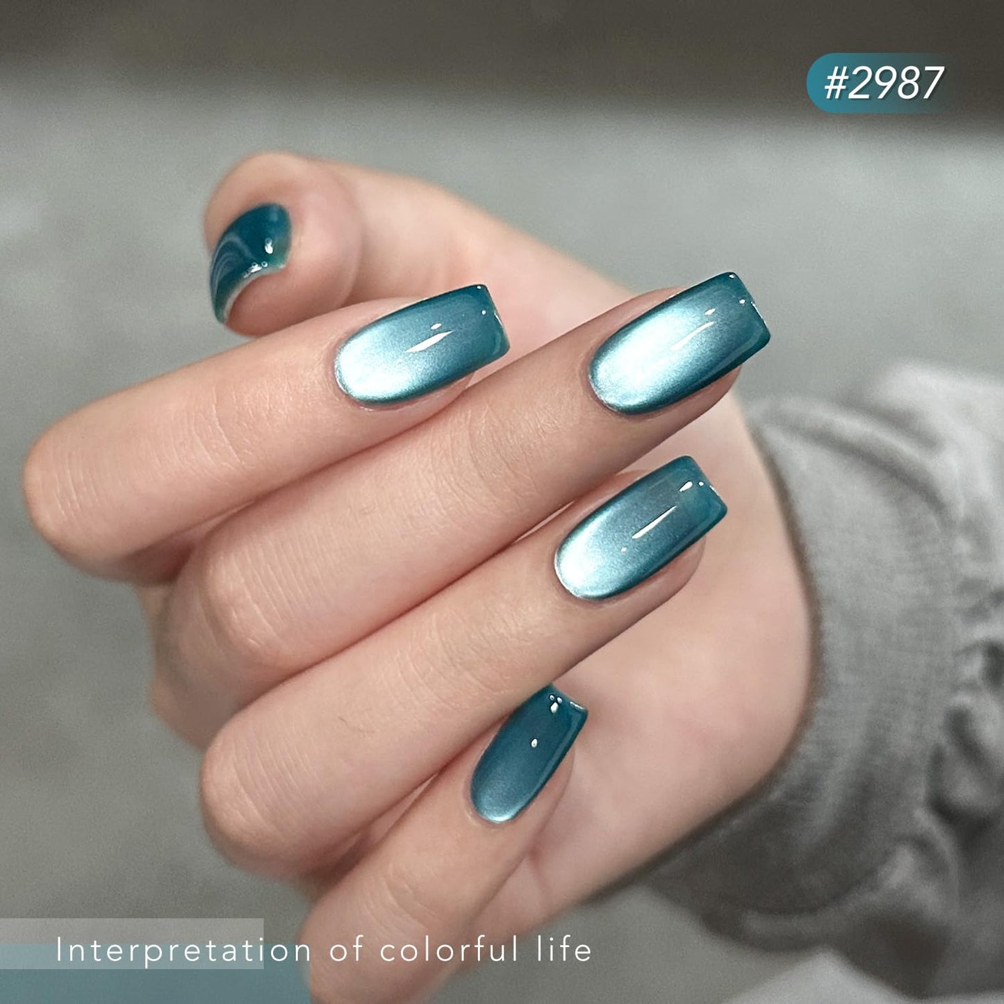 GAOY Blue Cat Eye Gel Polish Set with Magnet, Royal Navy Blue, Tropical Sea Beauty and Personal Care GAOY