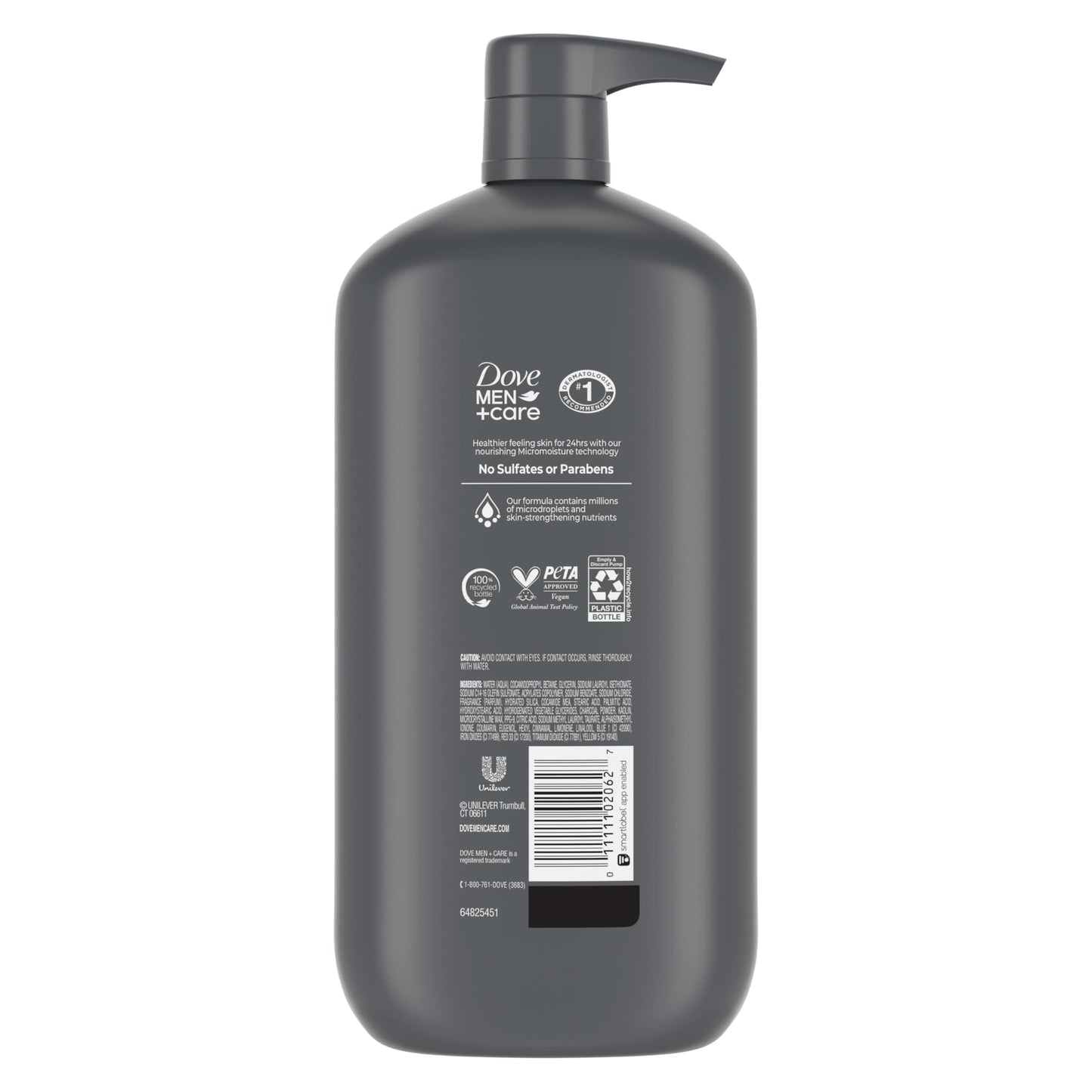 DOVE MEN + CARE Body and Face Scrub Charcoal + Clay Body Wash for Men with 24-Hour Nourishing Micromoisture Technology 30 oz Beauty & Personal Care DOVE MEN + CARE