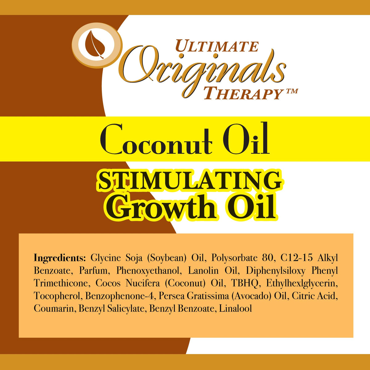 Originals by Africa's Best Therapy Coconut Oil Stimulating Growth Oil, Penetrates & Rejuvenates Hair, Skin and Nails For All Day Long Moisturizing and