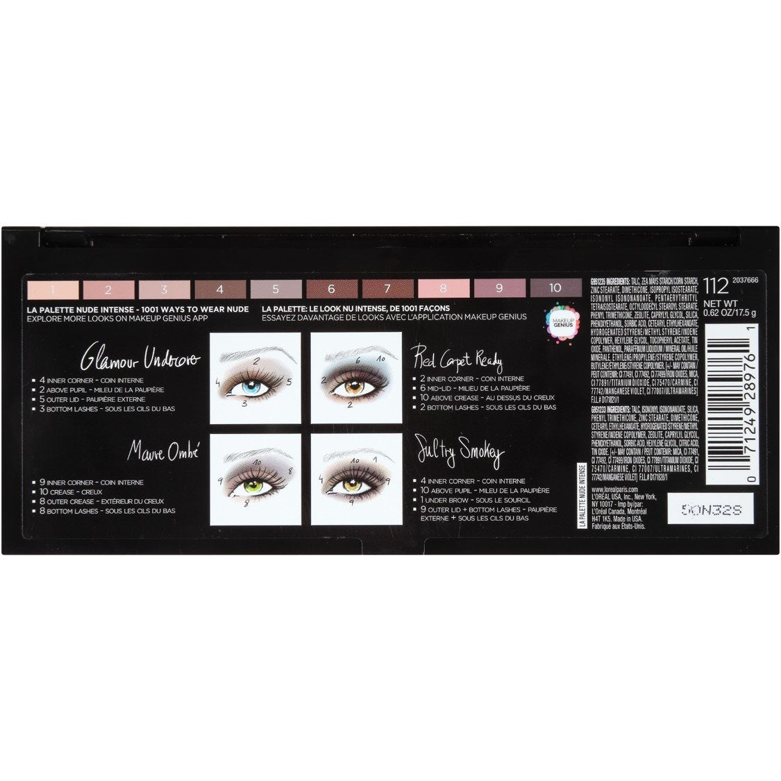 L’Oréal Paris Makeup Colour Riche Eye 'La Palette Nude' Eye Shadow Palette with Brush, 112 Nude Intense, 0.62 oz. Beauty & Personal Care L'Oreal Paris