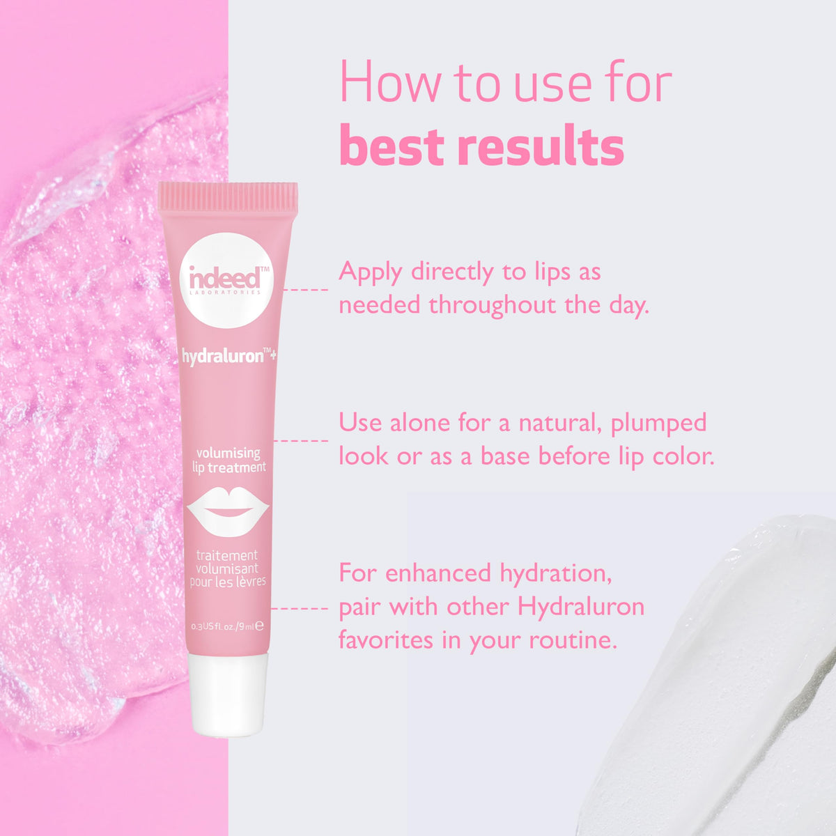 Indeed Laboratories Hydraluron Volumising Lip treatment: Treat, Soothe, Hydrate & Plump Size: 0.31 fl oz/9.3 ml Beauty & Personal Care INDEED
