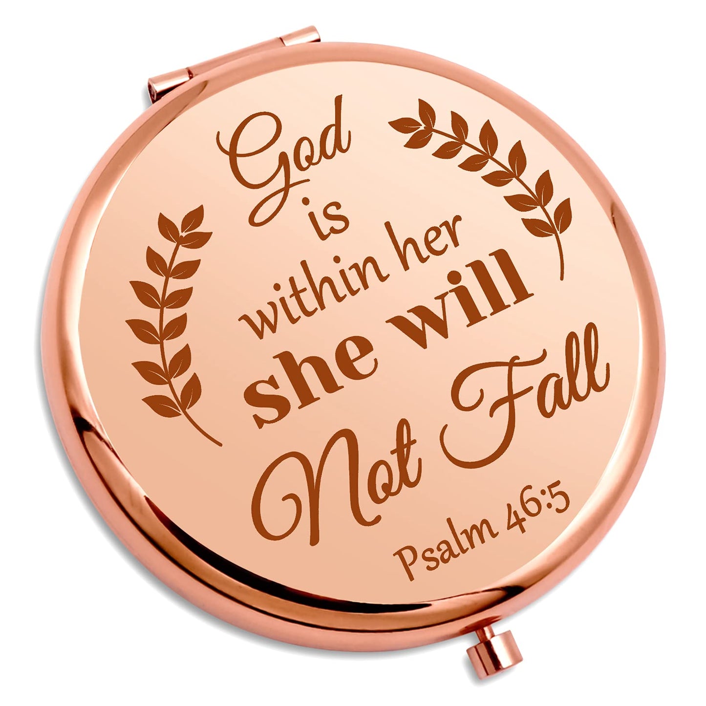 Gevody Bible Verse Gifts Christian Gift Inspirational Gift for Women Compact Mirror Religious Gift Baptism Gift for Girl Goddaughter Godmother Easter Beauty & Personal Care Gevody