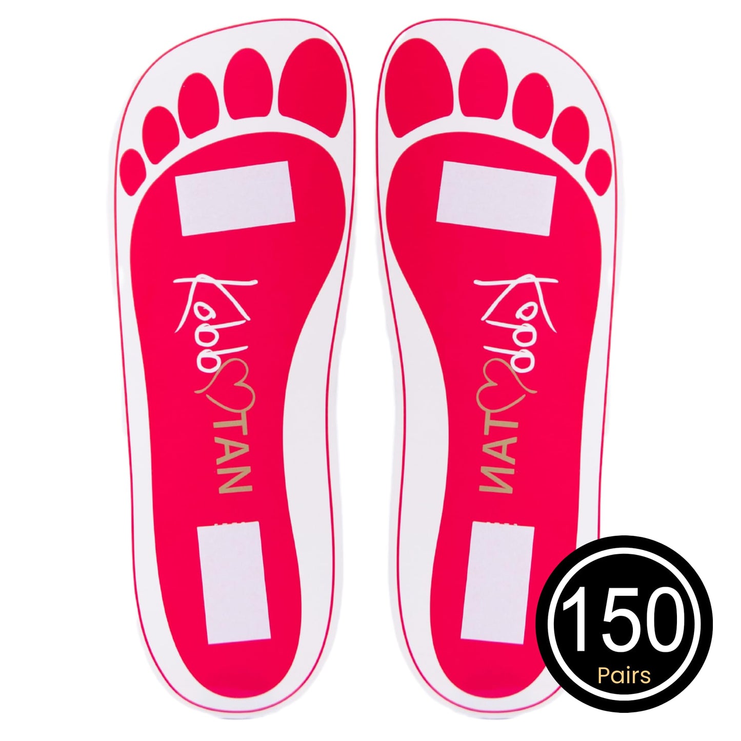 150 Pairs(300feets)Spray Tan Feet Pads Disposable & Economic Pink Feet pads for Spray tanning,Use in Tanning booth,Sunless Tanning at Home or Beauty Beauty & Personal Care KOBBTAN