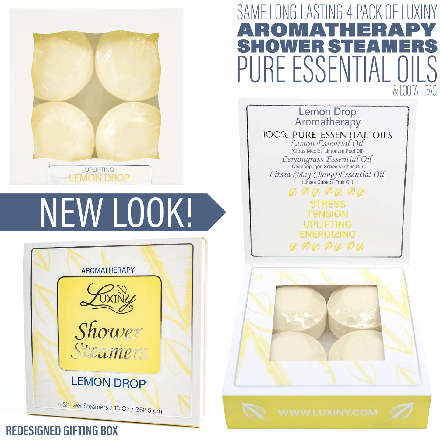 Shower Bombs Aromatherapy in Your Shower, American Made by Luxiny, Shower Steamer Tablets Melt to Release a Fragrant Vapor for Natural Stress Relief… Beauty & Personal Care Luxiny