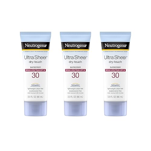 Neutrogena Ultra Sheer Dry-Touch Water Resistant and Non-Greasy Sunscreen Lotion with Broad Spectrum SPF 30, 3 fl. oz (Pack of 3) Beauty & Personal Care Neutrogena