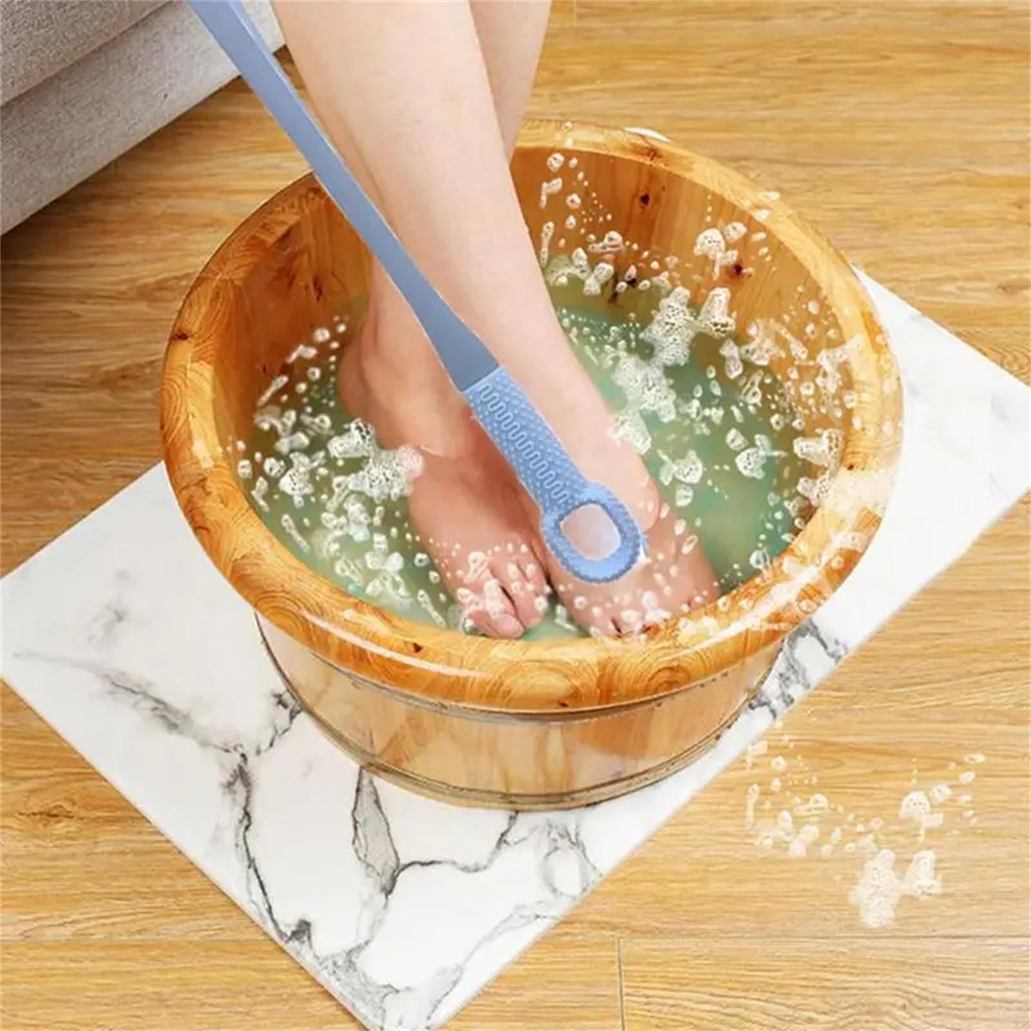 Upgrade Toe Gap Cleaning Brush,Accustomedt Foot Brush,15.7" Long Handled Silicone Foot Scrubber in Shower,Toe Cleaning Brush, Foot Exfoliating Beauty and Personal Care RRULNVGYQ