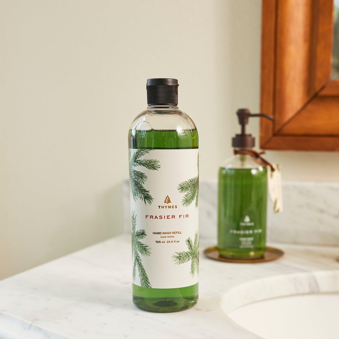 Thymes Hand Wash Refill - Lightly Scented Liquid Hand Soap for Bathroom and Kitchen Refill - Moisturizing Formula with Natural Ingredients (Frasier Beauty & Personal Care Thymes