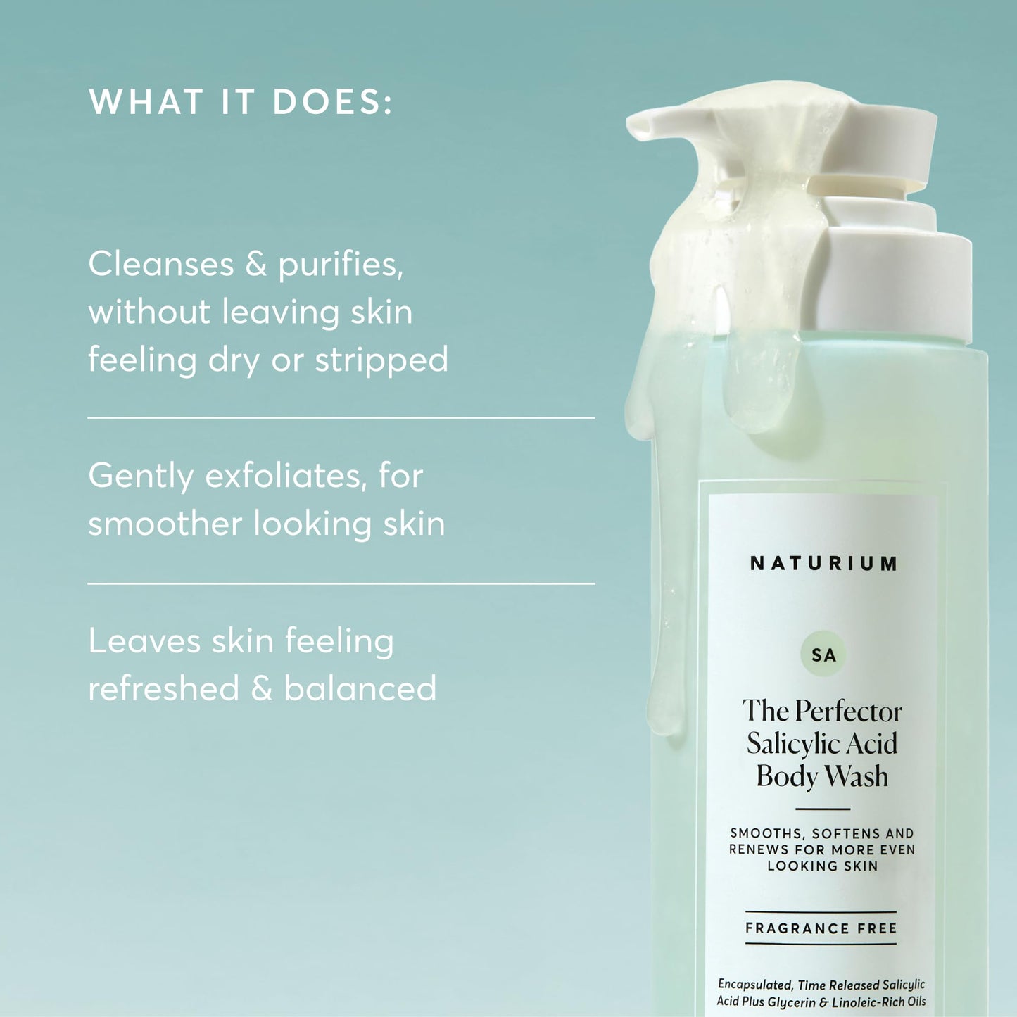 Naturium The Perfector Salicylic Acid Body Wash, Gentle & Smoothing Cleanser, 16.9 oz Beauty & Personal Care Naturium