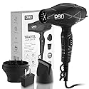 Portable Mini Blow Dryer with Concentrator&Diffuser, with Nozzle Attachment Ceramic,Lightweight Travel Hair Dryer, 2 Heat Settings Beauty & Personal Care DAN Technology