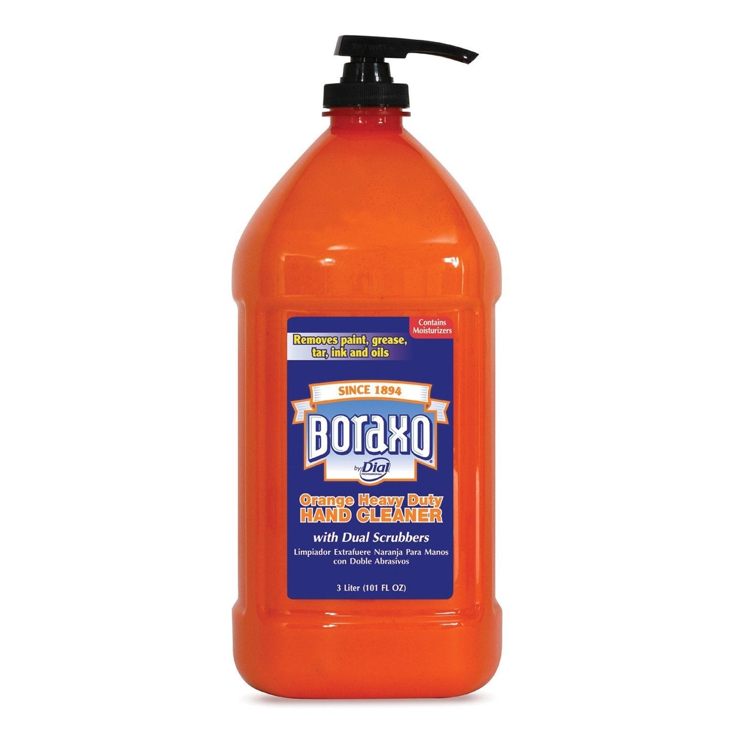 Boraxo Orange Heavy Duty Hand Cleaner with Scrubbers, 3 Liter Pump Bottle (Pack of 4) Beauty & Personal Care Boraxo